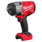 Red and black Milwaukee cordless impact wrench on a white background