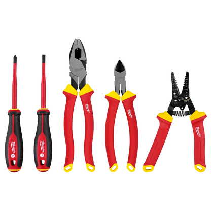 Milwaukee 48-22-2215 5 Pc 1000V Insulated Hand Tool Set (VDE Rated)