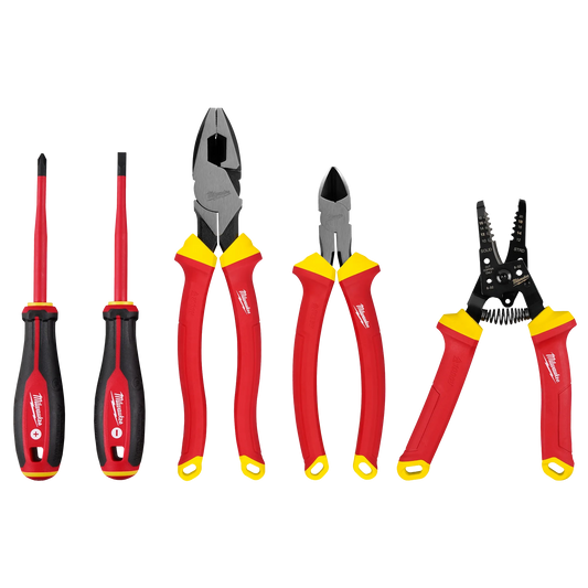 Milwaukee 48-22-2215 5 Pc 1000V Insulated Hand Tool Set (VDE Rated)