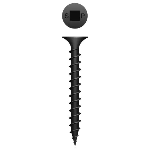 830QC #8 x 3" Square Bugle Head Drywall Screw, Coarse Thread, Phosphate (Box of 2000)