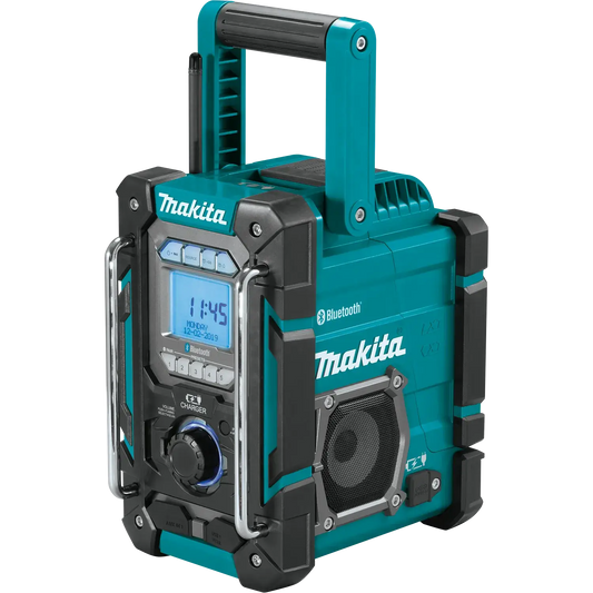 Makita portable radio with Bluetooth on a white background
