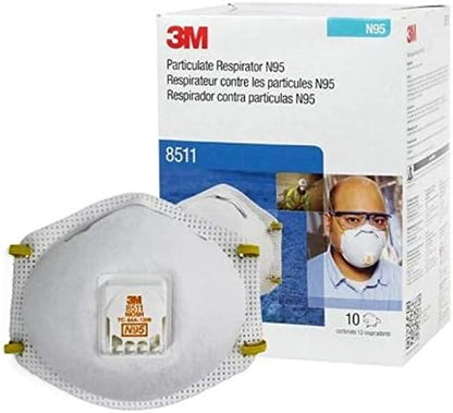 3M™ Cool Flow™ Valve Particulate Respirator 8511 (10 Pack) 3M