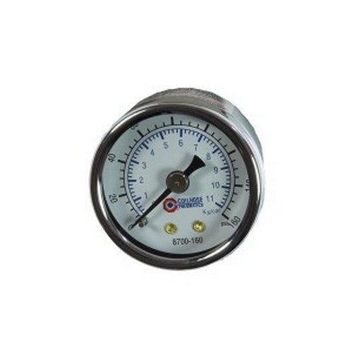 1-1/2" Dial Gauge, 1/8" Back Mount, 0-160 psi