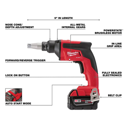 Milwaukee M18 FUEL Drywall Screw Gun Kit Milwaukee Tools