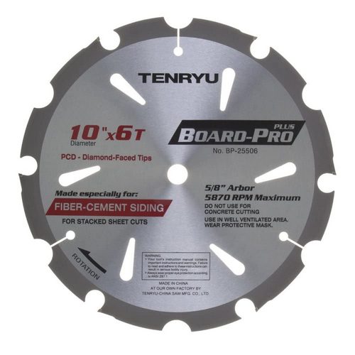 Board Pro 10" X 6T 5/8" Arbor Saw Blade Tenryu