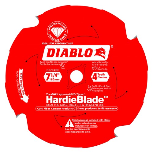 7-1/4 in. x 4 Tooth Fiber Cement Saw Blade