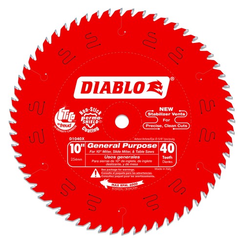 10 in. x 40 Tooth General Purpose Saw Blade
