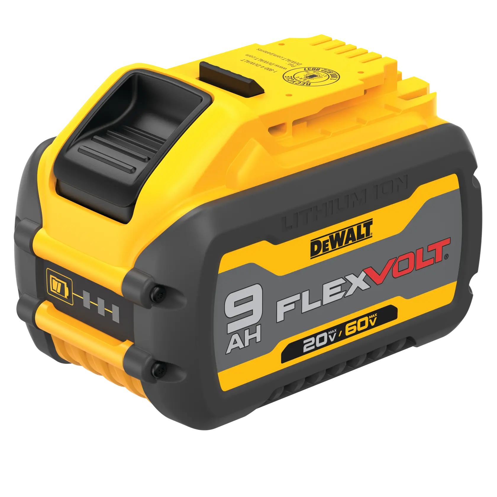 DeWalt FlexVolt battery pack on a white background