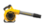 Yellow and gray Dewalt leaf blower on a white background