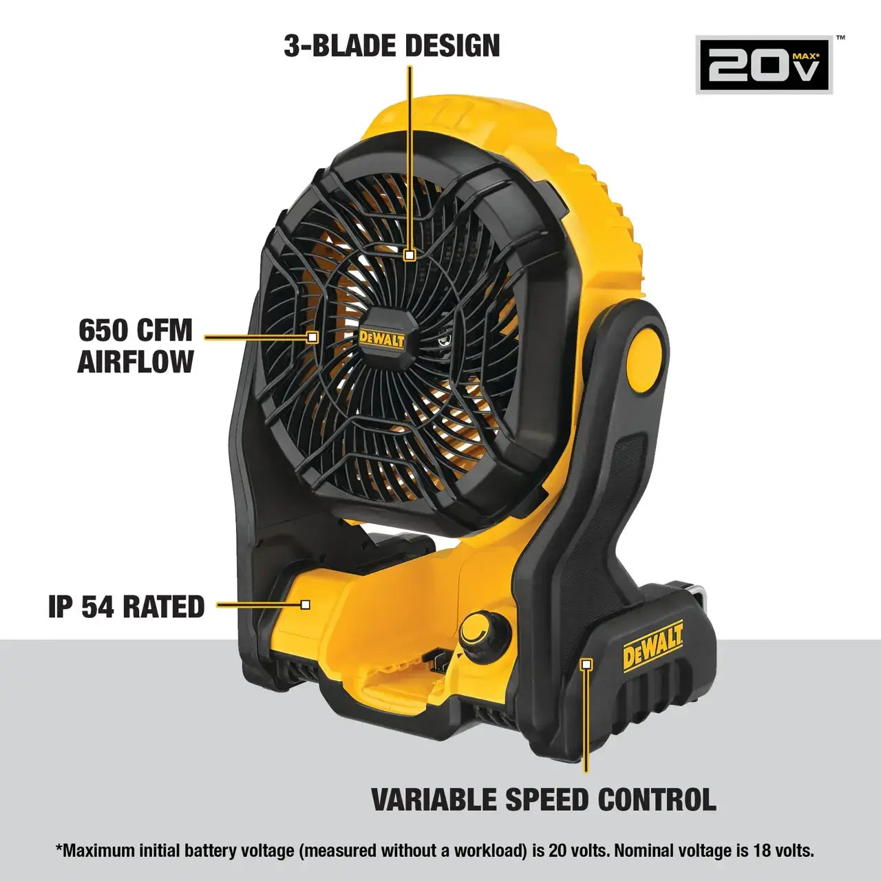 20V MAX* Cordless Jobsite Fan DCE512B