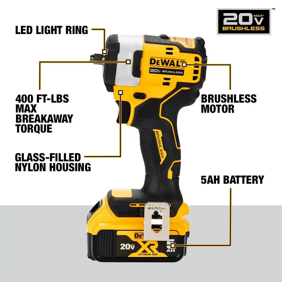 20V MAX* 3/8 IN. CORDLESS IMPACT WRENCH WITH HOG RING ANVIL KIT DCF913P2