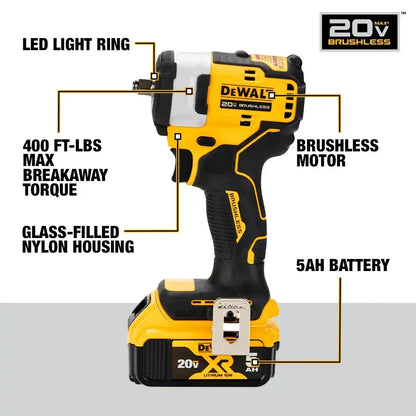 20V MAX* 3/8 IN. CORDLESS IMPACT WRENCH WITH HOG RING ANVIL KIT DCF913P2