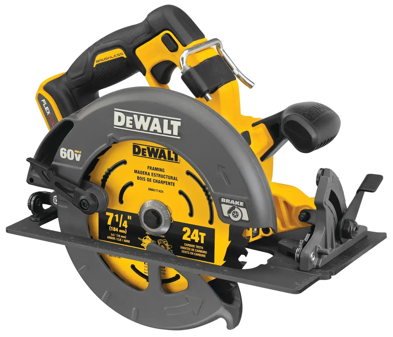 DEWALT Flexvolt 60V Max Brushless7-1/4 In. Cordless Circular Saw With Brake (Tool Only) DCS578B