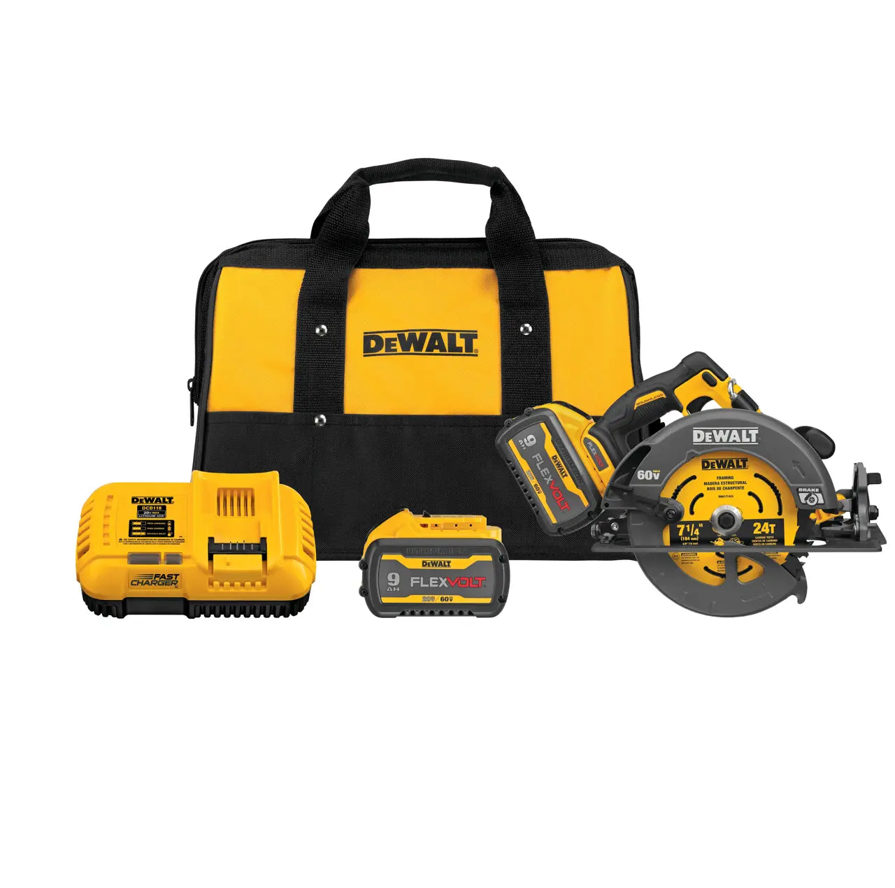 DEWALT Flexvolt 60V Max Brushless7-1/4 In. Cordless Circular Saw With Brake Kit DCS578X2