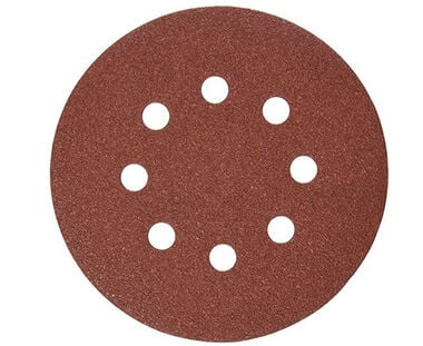 DEWALT 5 In. 8 Hole 80 Grit Hook & Loop Random Orbit Sandpaper Pack of 5 DeWalt