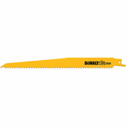 9" 6 TPI Taper Back Bi-metal Reciprocating Blade, General Purpose Wood DeWalt