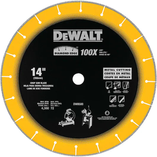DEWALT 14"DIAMOND EDGE CHOP SAW BLADE