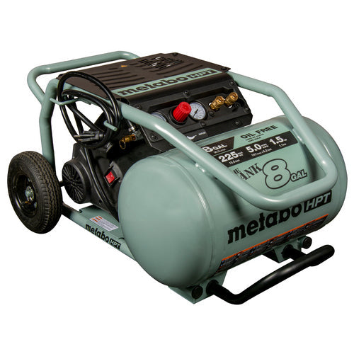 The TANK 8-Gal Trolley Air Compressor EC1315SM Metabo