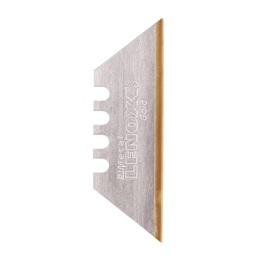 Metal blade with 'Lenox' branding on a white background