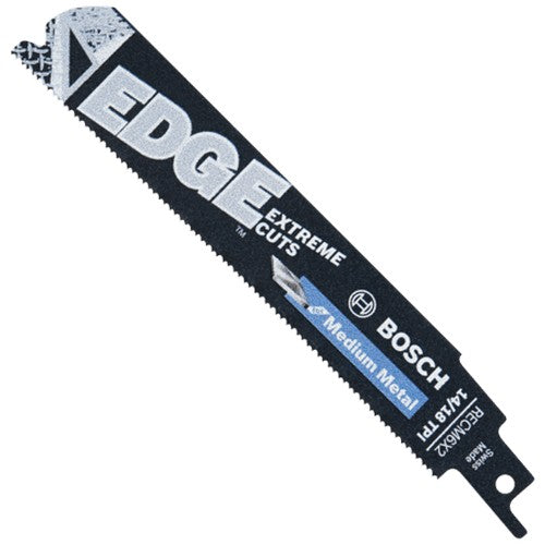 6 In. 14/18 TPI Edge Reciprocating Saw Blades for Medium Metal