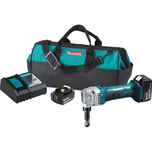 MAKITA 18V LXT® Lithium‑Ion Cordless 16 Gauge Nibbler Kit (5.0Ah) (XNJ01T)