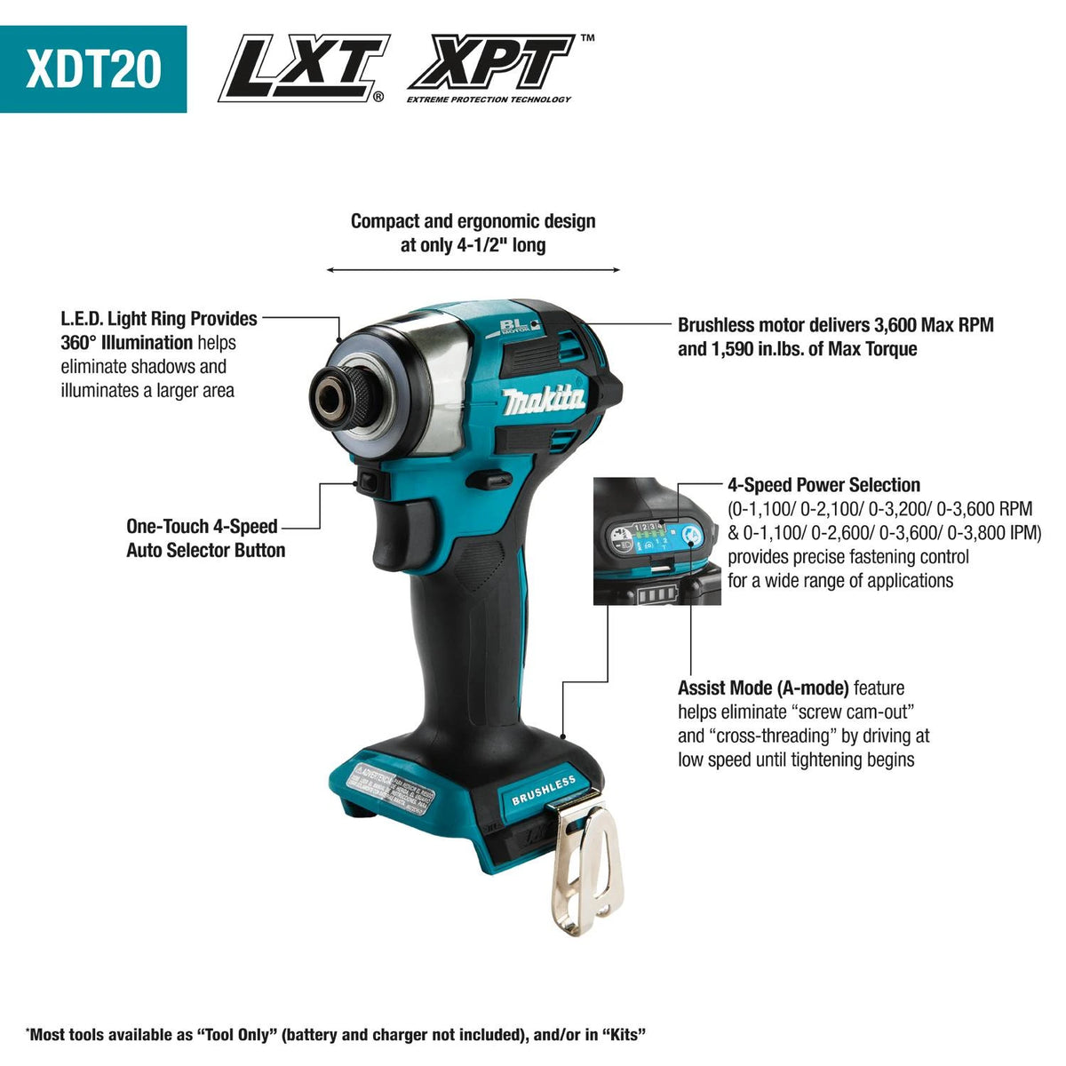 18V LXT® Lithium‑Ion Brushless Cordless 2‑Pc. Combo Kit (5.0Ah) (XT297T)