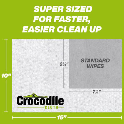 Crocodile Cloth Original – Oversized Cleaning Wipes, 100 Huge Cloths Per Pack