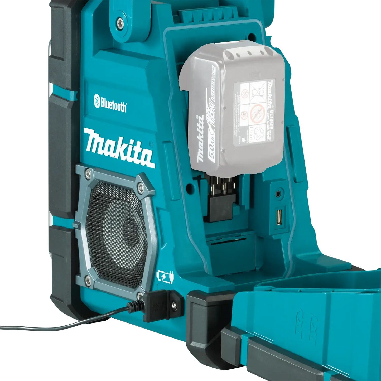 Makita tool with Bluetooth connection on a white background