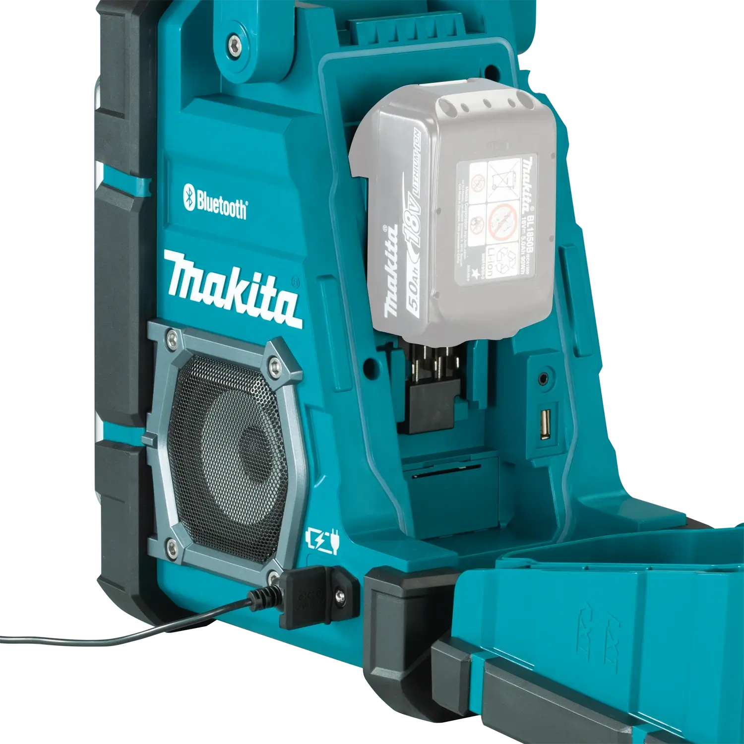 Makita tool with Bluetooth connection on a white background