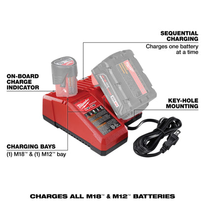 Milwaukee M18™ & M12™ Multi-Voltage Charger (48-59-1812)