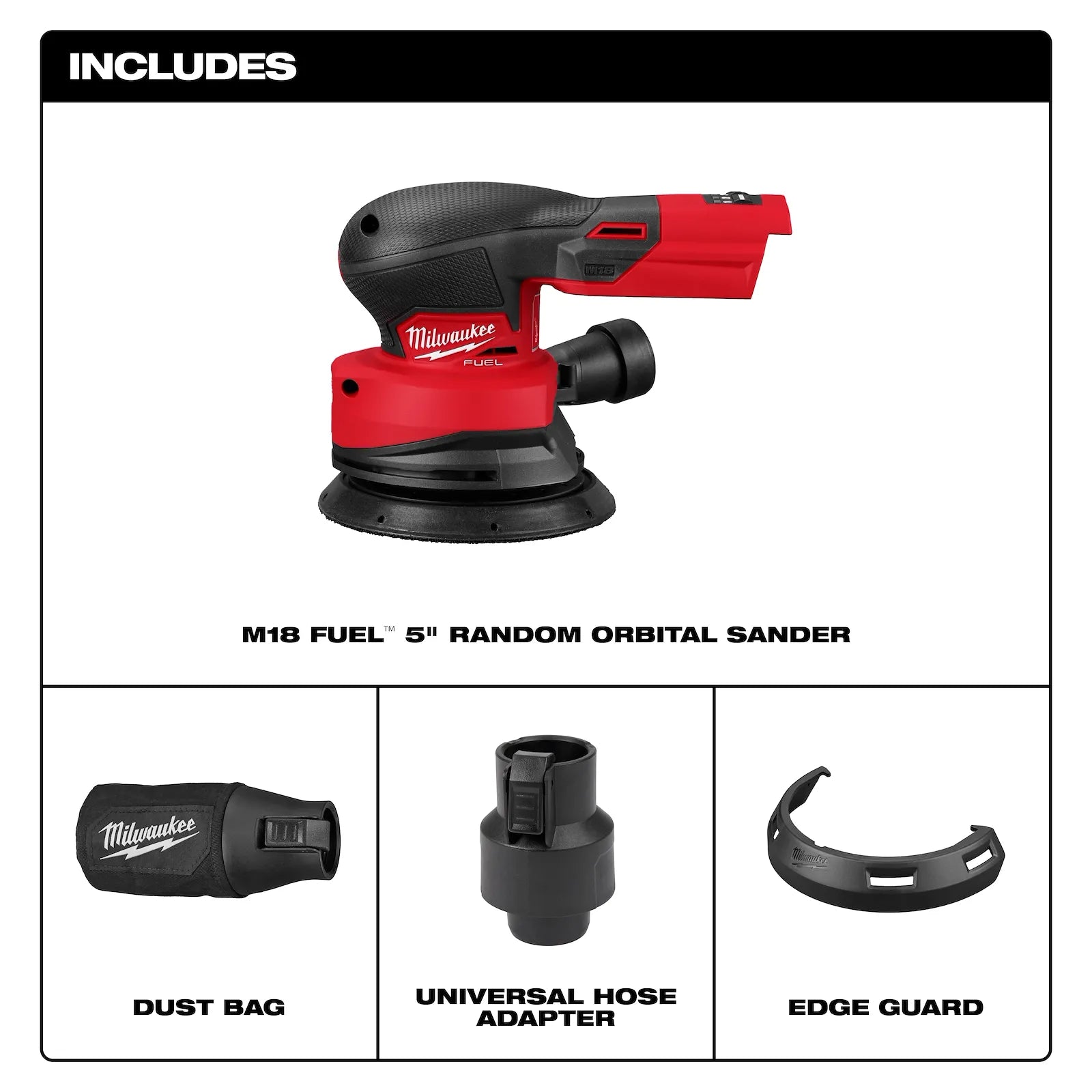 Milwaukee M18 FUEL 5 Inch Random Orbital Sander (Bare Tool) Milwaukee Tools