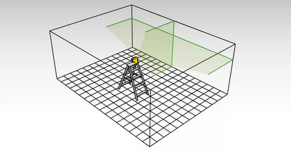Stabila LAX 50 Green Cross-Line Laser Level Set with Pole