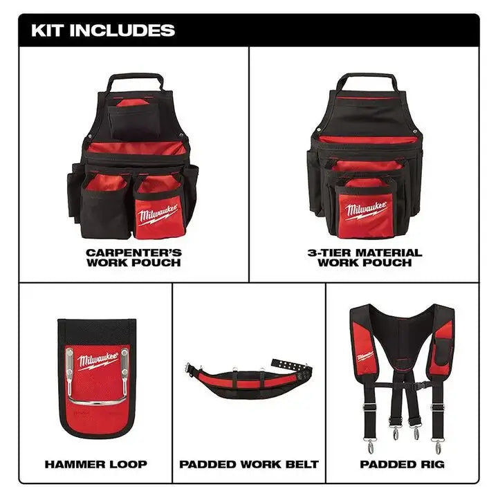 Milwaukee Contractor Work Belt with Suspension Rig 48-22-8120