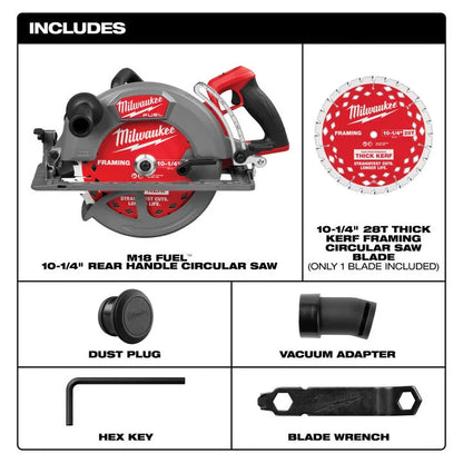 Milwaukee M18 FUEL 10-1/4 Inch Rear Handle Circular Saw (Bare Tool)  3026-20