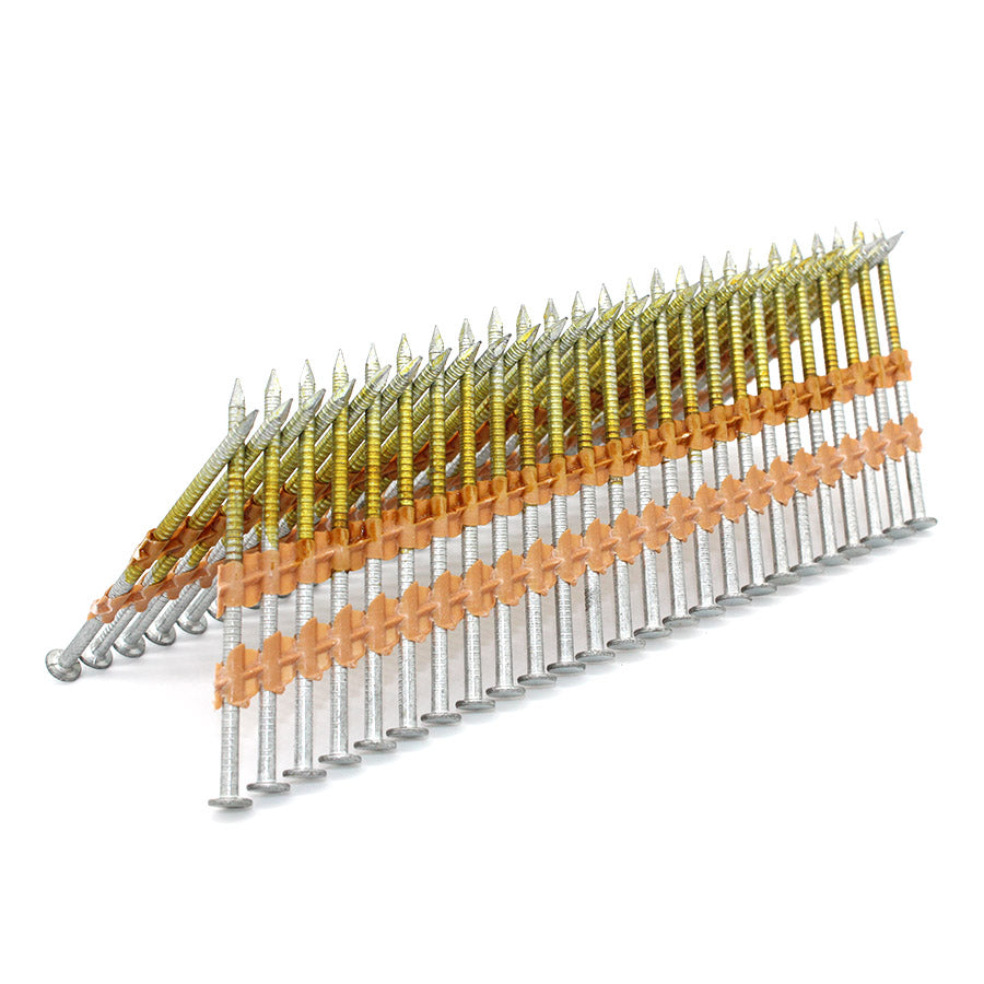 FAN238120R - 2 3/8'' Full Round Head Vinyl Coated Plstc Ring Nails 5M Fanaco