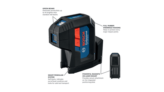 Green-Beam Three-Point Self-Leveling Alignment Laser