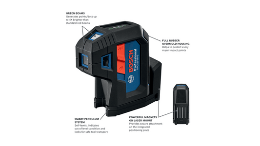 Green-Beam Five-Point Self-Leveling Alignment Laser