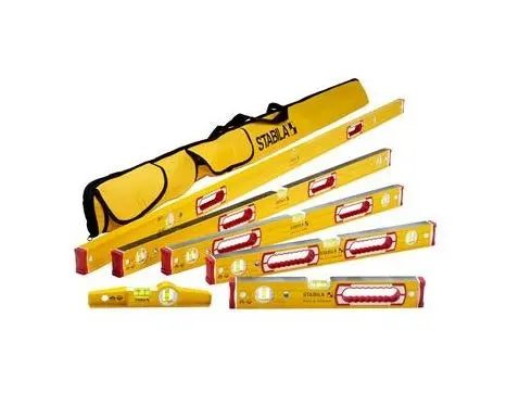 A kit of 6 Stabila levels