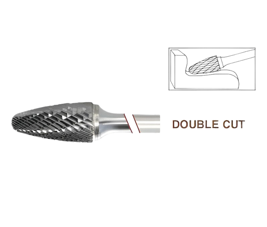 SF-51 Tree Shape Radius Premium Carbide Burr, Double Cut, Norseman Drill 18469 Polar Tool & Supply