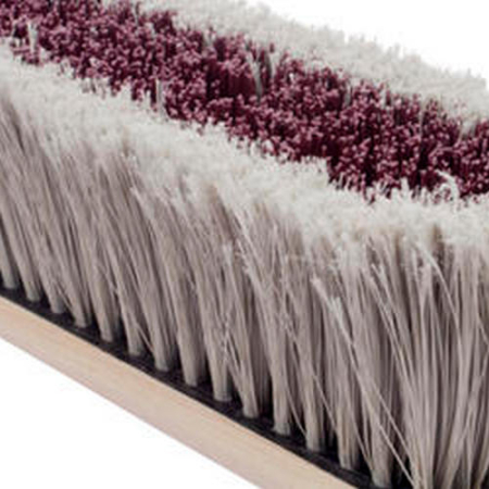 24″ Floor-Brown Plastic & Flag. Grey Plastic Flex Sweep Broom