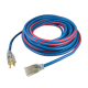 12/3 Extreme 2 ft. All Weather Lighted Triple Tap Extension Cord