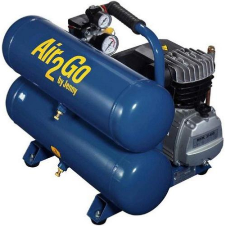 Hand Carry Portable Electric Motor Air Compressor, 4.8 Gallon Tank, 1 Phase, 2 HP, 115V