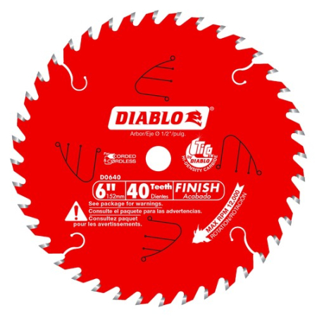 6 in. x 40 Tooth Finish Saw Blade for Port-Cable Saw Boss