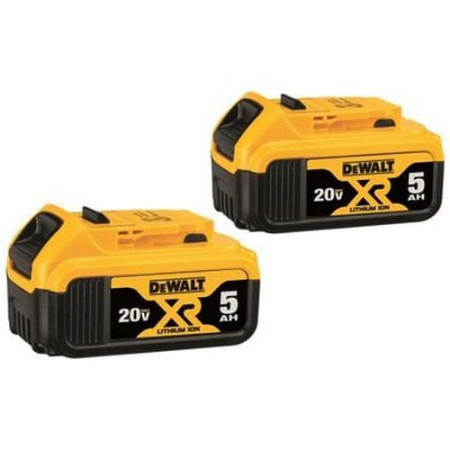 2-Pack 20-Volt 5.0-Amp Hours Lithium Power Tool Batteries