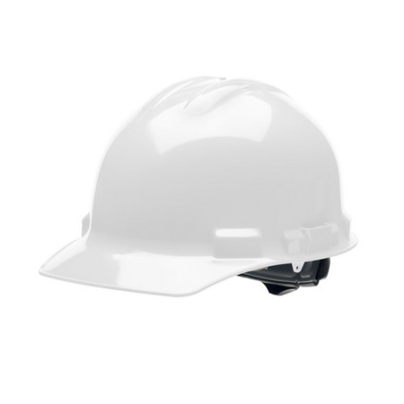 Duo Safety™ Ratchet, 4-Point Hard Hat Cap White