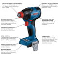 18V Connected-Ready Two-In-One 1/4 In. and 1/2 In. Bit/Socket Impact Driver/Wrench (Bare Tool)