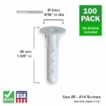 TOGGLER ALLIGATOR AF8 For #8 to #14 Fastener Sizes (Pack of 100)