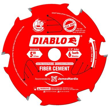 Freud D0506CH 5″ 6T Fiber Cement Thin Kerf Circular Saw Blade