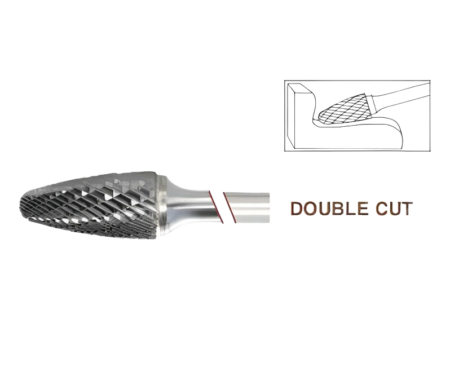 SF-51 Tree Shape Radius Premium Carbide Burr, Double Cut, Norseman Drill 18469