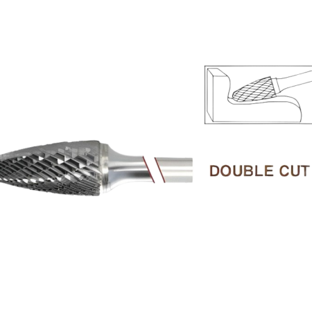 SF-51 Tree Shape Radius Premium Carbide Burr, Double Cut, Norseman Drill 18469